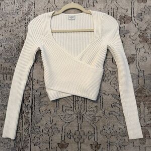 Abercrombie Wrap Cropped Sweater